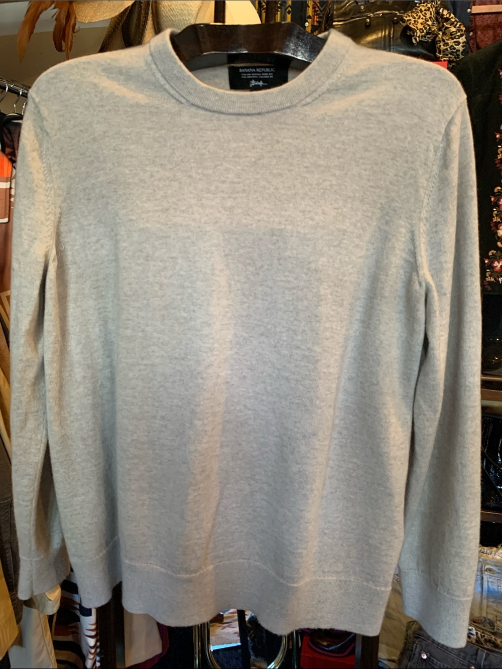 Banana Republic Heather Gray Crewneck Pullover